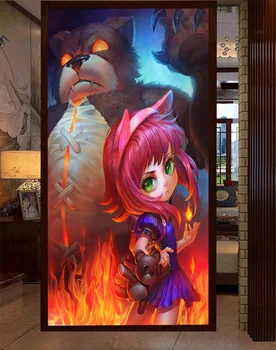 

[Self-Adhesive] 3D Short Red Hair Girl 277 Japan Anime Wall Paper mural Wall Print Decal Wall Murals Belly