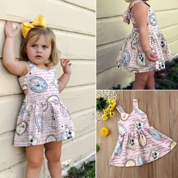 

Pudcoco Summer Kid Girl Dress Baby Girls Snow White Backless Princess Dress Kid Children Clothes 0-3Y