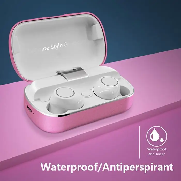 TWS бинауральные Bluetooth наушники водонепроницаемые беспроводные стерео шумоподавляющая гарнитура мини-наушники-вкладыши Автоматическое Сопряжение наушники