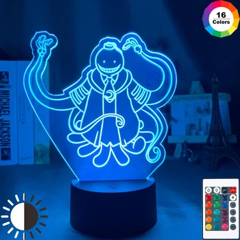 

Kid Assassination Office Korosensei Figure for Bedside Decor Light Anime Present for Kids Desk 3d Lamp Koro Sensei Night Light