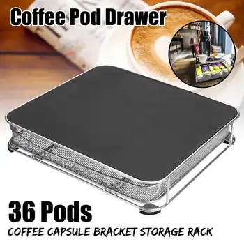 

36Cups Coffee Capsule Pods Holder Storage Stand Chrome Tower Mount Rack For Dolce Gusto Nespresso Coffee Machine