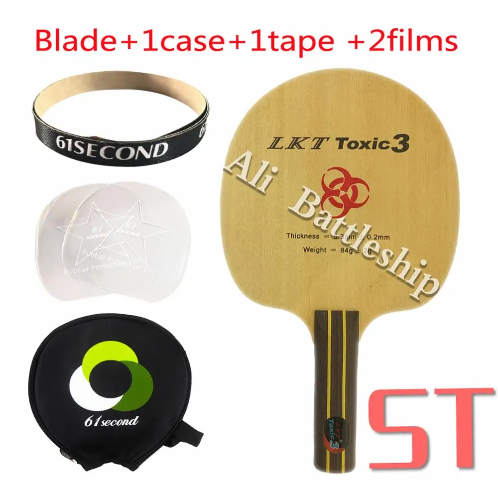 ST with Y 1case LKT Toxic3 токсичный 3 Chop Тип Настольный теннис лезвие прямой ST ручка - Цвет: ST with Y 1case