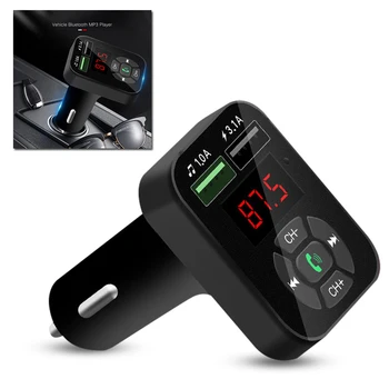 

DC12V-24V 87.5~108Mhz Car Bluetooth FM Transmitter Mp3 Player Dual USB FM Radio Receiver Car Replacement Accessories