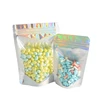 100 pcs Laser Aluminum Foil Resealable Value Pack Stand Up Zip Lock Bag hologram Self Seal Zipper Plastic Pouches Bag 3
