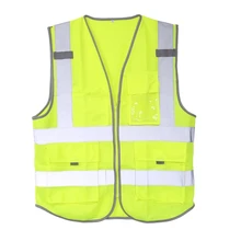 Мульти карман без рукавов светоотражающий жилет безопасности высокая видимость Reflecive полоски D08B