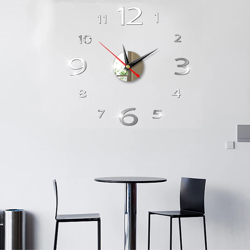 Новые часы настенные часы Horloge 3d Diy акриловые зеркальные наклейки украшение дома гостиная кварцевые иглы