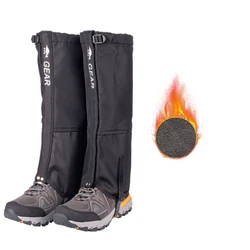 Plus Velvet Leg Gaiters Waterproof & Windproof Anti-Tear 620D Fabric Breathable Warm Snow Boot Gaiter for Hiking Hunting Skiing