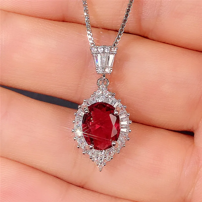 Waliicorners Gorgeous Cubic Zirconia Pendant Necklace CZ Luxury Wedding Engagement 19 H10d566d4c81e4e7f9b65a48a4a1508dag