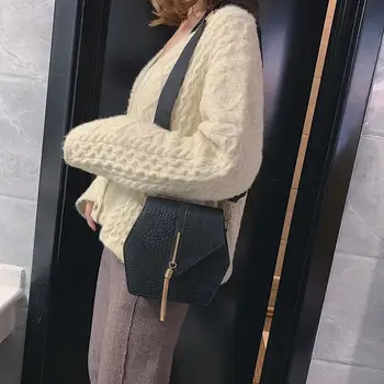 

Hot Sale Handbags Wear-resistant Leather Crossbody Bag Women Crocodile Pattern Shoulder Bag Small Hexagon Handbag