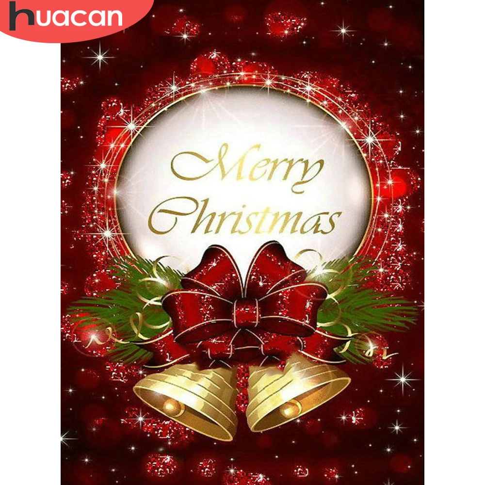

HUACAN DIY 5D Diamond Painting Merry Christmas Cartoon Home Decoration Cross Stitch Craft Kits Beaded Embroidery Full Square