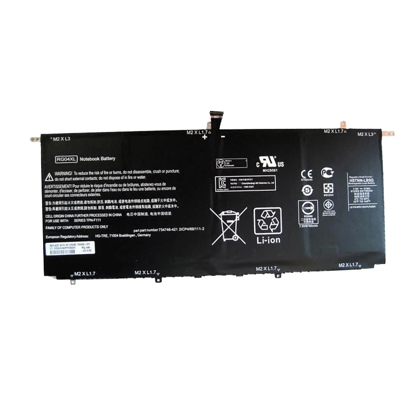 GZSM Аккумулятор для ноутбука RG04XL hp HSTNN-LB5Q TPN-F111 734746-421 HSTNN-LB50 13t-3000 зарядное