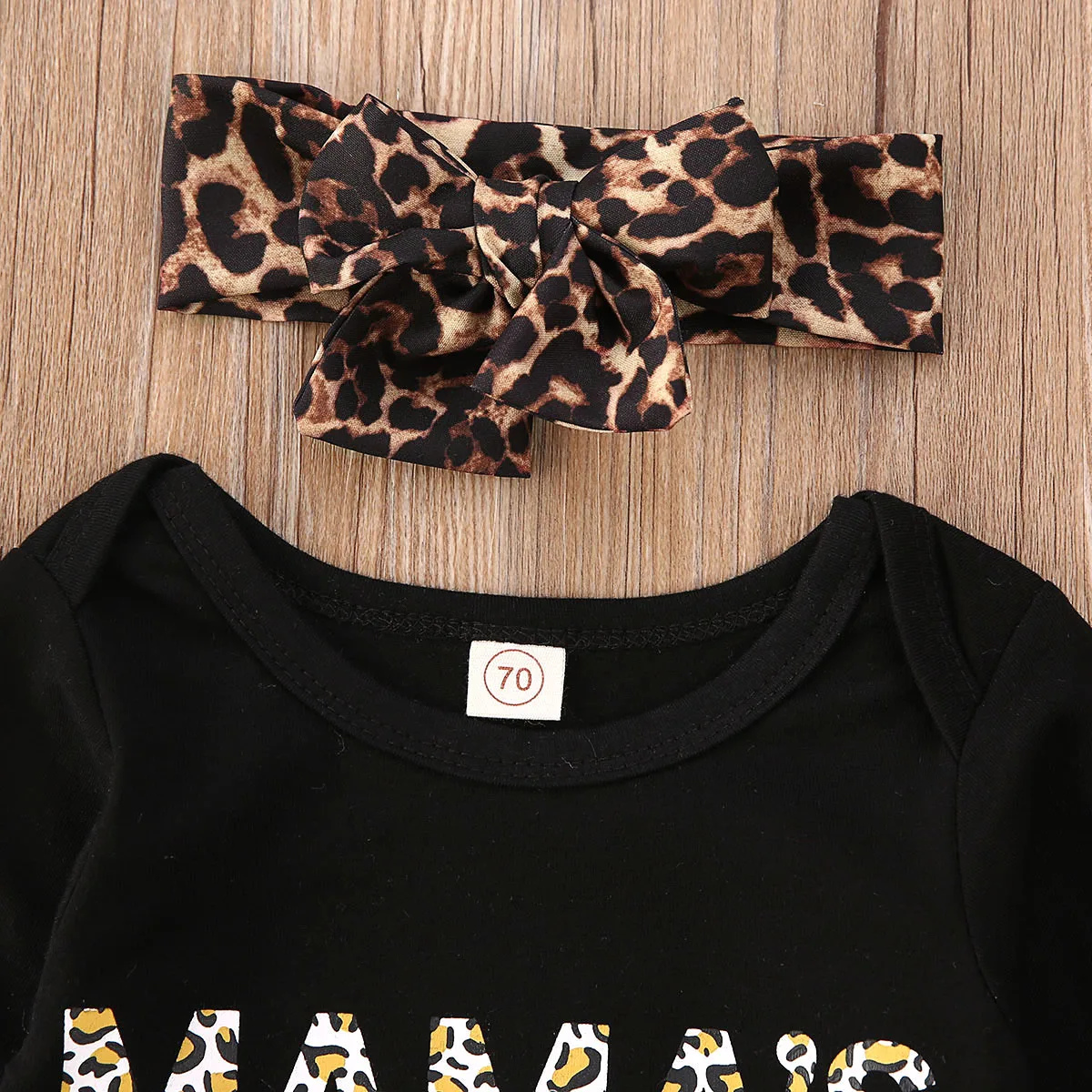 Pudcoco/Одежда для новорожденных девочек Леопардовый осенне-зимний комплект из 3 предметов комбинезон с длинными рукавами и штаны повязка на голову, комплект одежды для детей возрастом от 3 до 18 месяцев