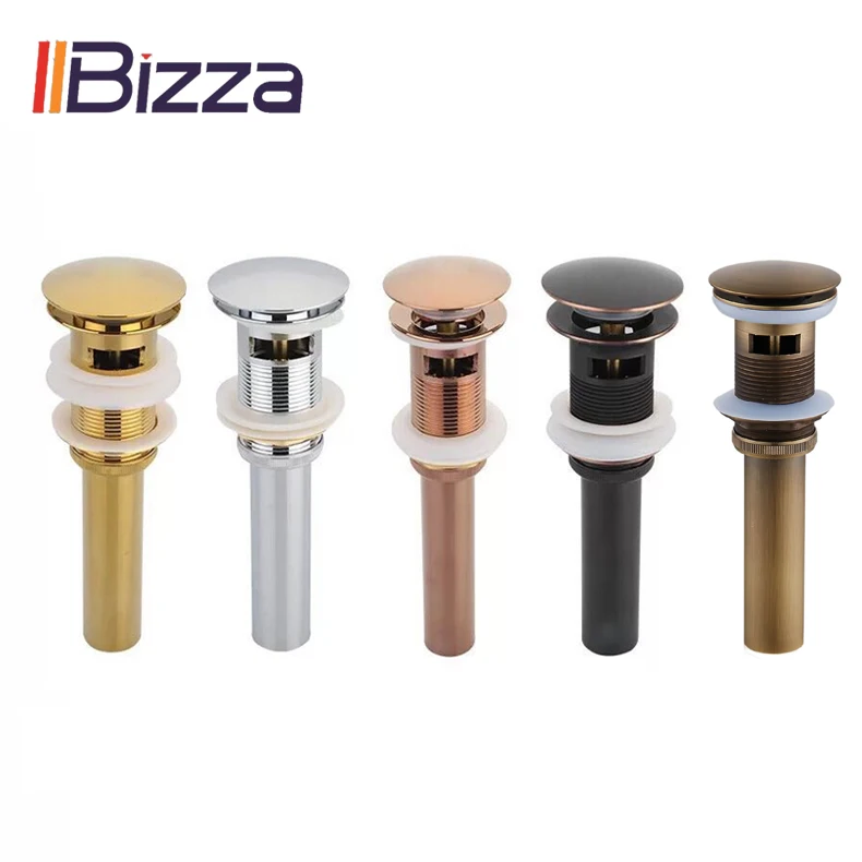 Bathroom Basin Sink Pop Up Drain Brass with & without Overflow Vanity