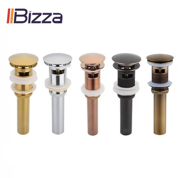 

Bathroom Basin Sink Pop Up Drain Brass with & without Overflow Vanity Sink Waste Drainer Chrome Black Antique Gold Sink Stopper
