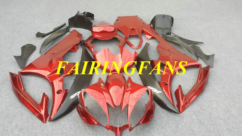 Литья под давлением обтекатель для YAMAHA YZFR6 06 07 YZF R6 2006 2007 YZF600 ABS Красный Черный Обтекатели Кузов+ подарки YL08