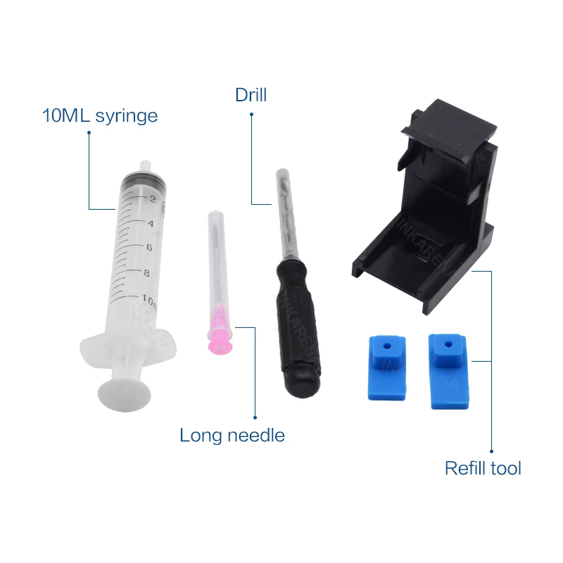 INKARENA-CISS 잉크 탱크 교체, HP 121 122 123 140 141 300 301 302 304 650 DIY 키트 연속 잉크 공급 시스템 4 색