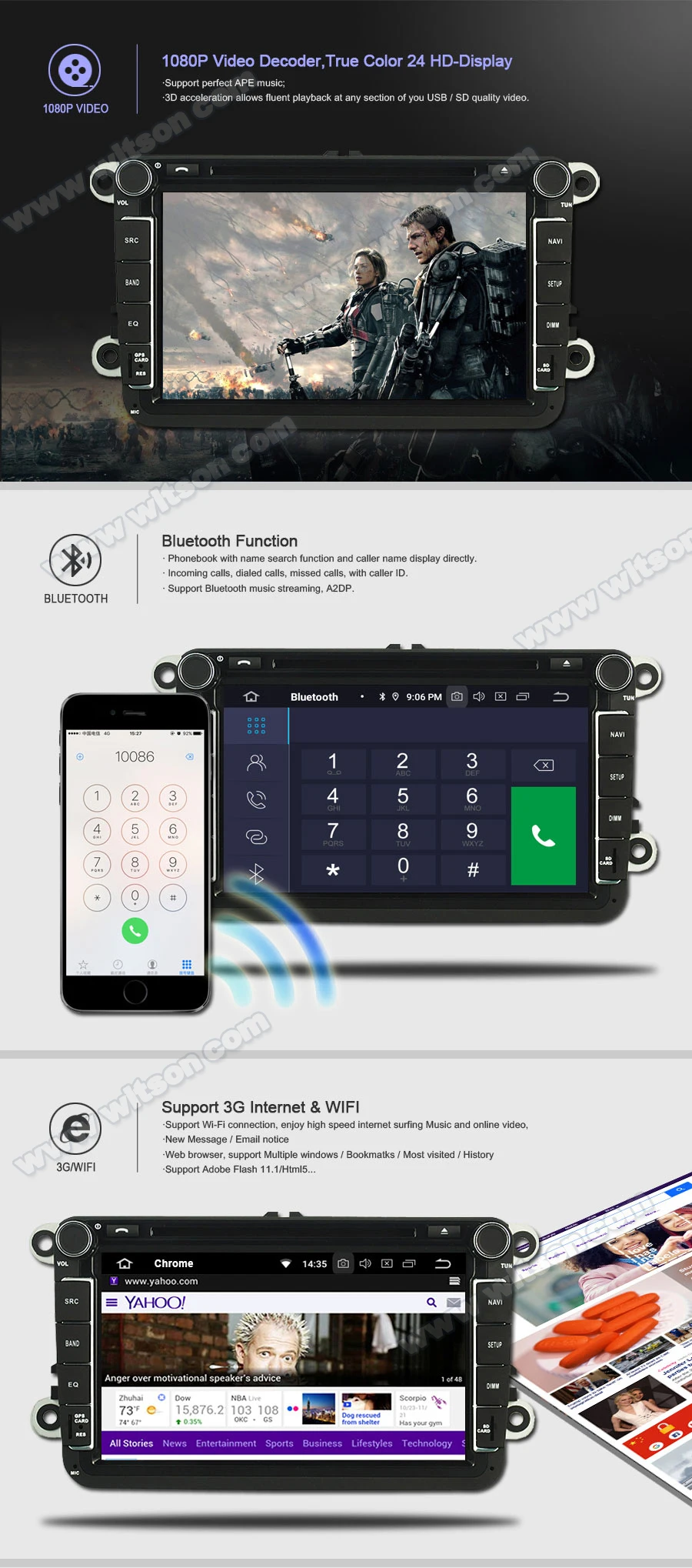 Flash Deal WITSON Android 9.0 with 8 Core 4GB RAM+64GB ROM CAR DVD PLAYER WITH GPS for AUDI A3 2003-2013 audio system with gps car radio 5