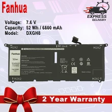 

Fanhua 7.6V 52Wh DXGH8 Laptop Battery for Dell XPS 13 9380 9370 7390 Inspiron 7390 2-in-1 7490 G8VCF H754V 0H754V P82G 52WH