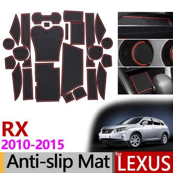 

Anti-Slip Gate Slot Mat Rubber Coaster for Lexus RX RX270 RX350 RX450h 2010 2012 2013 2014 2015 270 350 450h Accessories Sticker