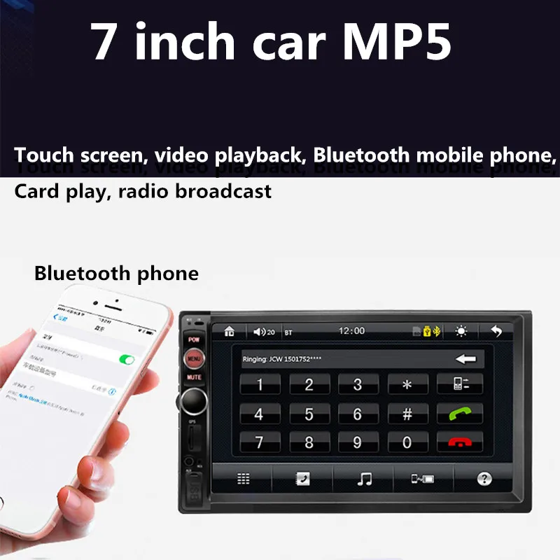 7010B/7018B/7012B 2 Din автомобильное радио " HD сенсорный экран Mirrorlink Авто Радио Bluetooth стерео Мультимедиа MP5 Playe ЖК-монитор