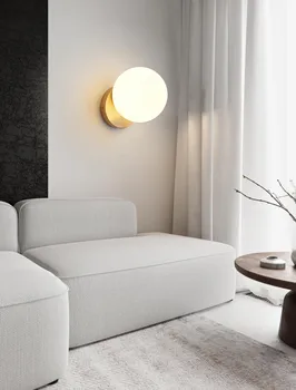 

nordice arandela wood bedroom living room aisle lampara pared monkey lamp