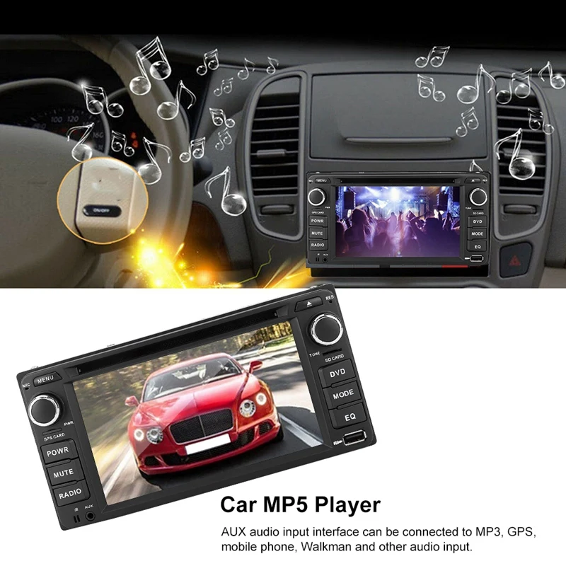 Автомобильный MP5 плеер DVD Авторадио FM радио для Toyota Corolla универсальный gps навигация радио
