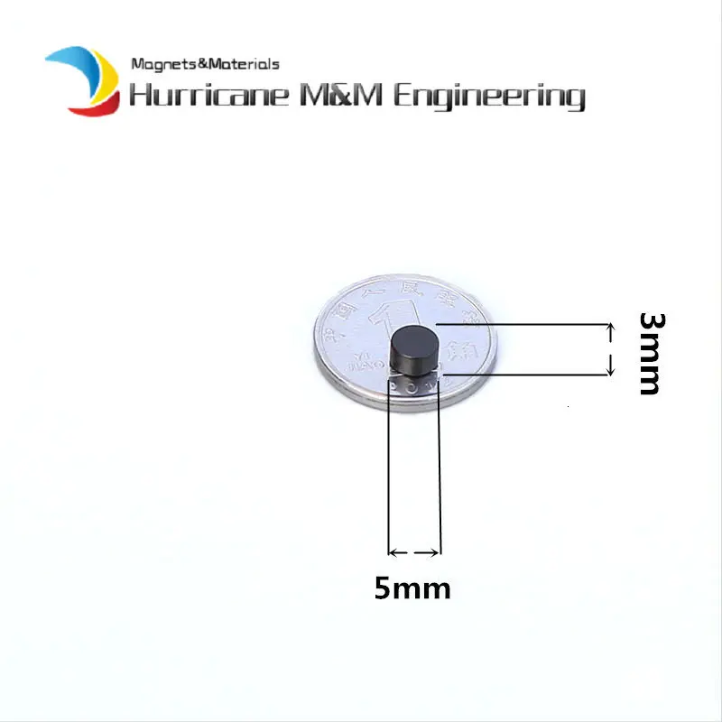 Эпоксидный полимерный Магнит Dia. 5x3 мм водонепроницаемый коррозионная стойкость черные микро диски Постоянные неодимовые супер сильные магниты 50 шт