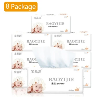 

8 Packs Household 4-Layers Virgin Wood Pulp Toilet Tissue Paper Napkin For Home Restaurant (1 Pack=500 sheets )