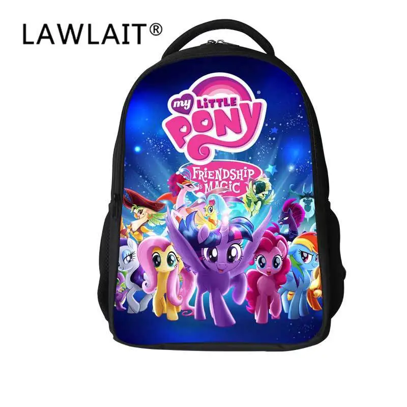 

2017 Cute Cartoon Little Pony Series Children Backpack Schoolbag for Elementary School Students