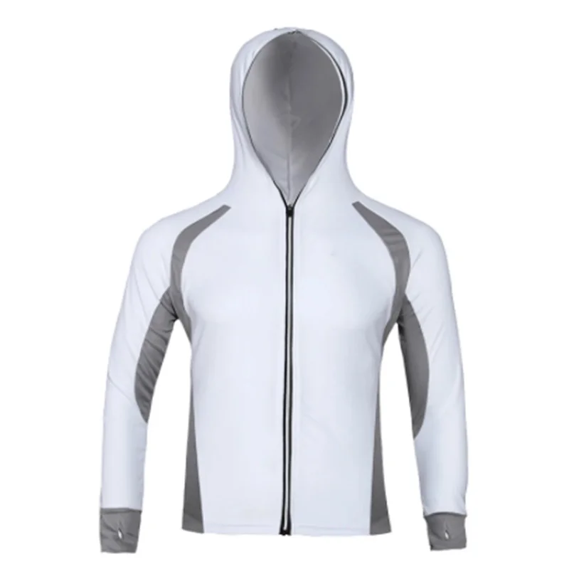 Lightweight Long Sleeve Fishing Jersey Men Fishing Clothes Quick Dry Sun Protection Shirts Hoodies With Zipper