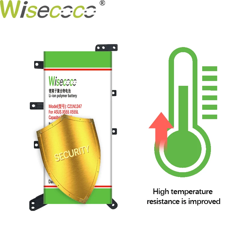 Батарея WISECOCO C21N1347 6800 мАч для ASUS W519L A555L K555L F555L VM510L VM590L X555 X555L FL5800L X554L R556L R557L W519
