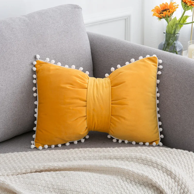 Бархатная подушка для медитаций, Свадебная вечеринка, Современная декоративная наволочка для дома сиденье для автокресла, Декор 45*30 см - Цвет: Цвет: желтый
