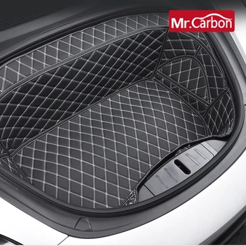 

Leather car front trunk mat Front storage box anti-dirty protection mat For TESLA Model 3 Car Interior Modification Accessories