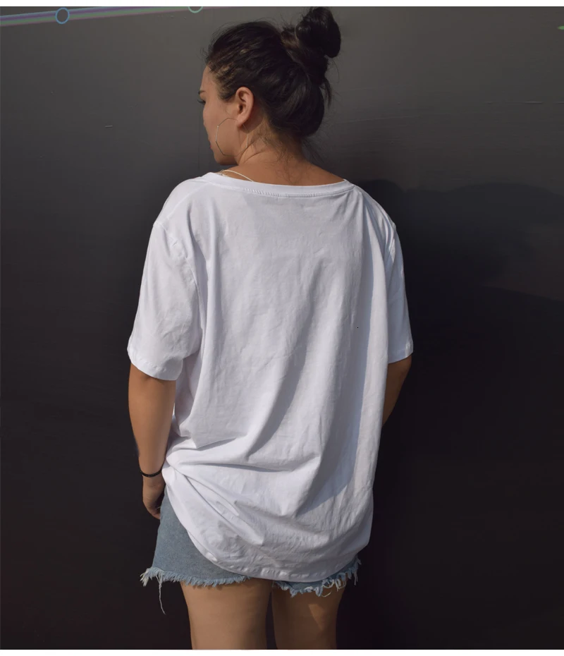 2XL-7XL размера плюс женская одежда модная футболка большого размера Женская однотонная Повседневная футболка с v-образным вырезом и коротким рукавом топы Femme