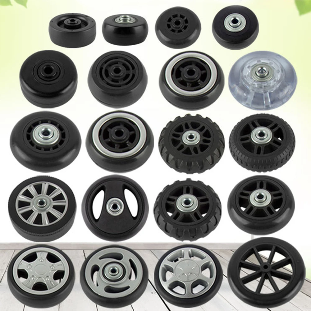 

2 pcs Suitcase Wheels Luggage Box Replacement Wheel Axles Casters Black Different Pattern Wheel Hot Sale Suitcase Accessories