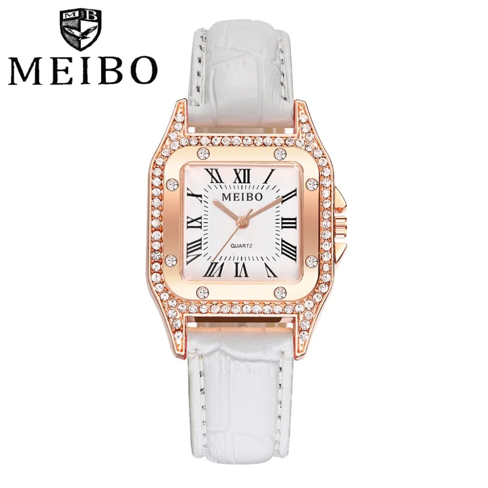 MEIBO часы женские повседневные кварцевые кожаные Наручные часы аналоговые наручные часы женские часы модные женские часы подарок Reloj Mujer