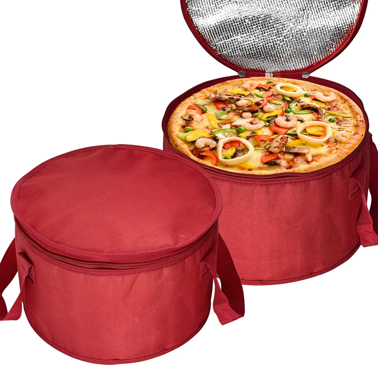 

2Pack Oversized Insulated Round Thermal Casserole Food Carrier,Pie Carrier,Lunch Bag for Potluck,Picnics,Thermal Bag for Hot/Col