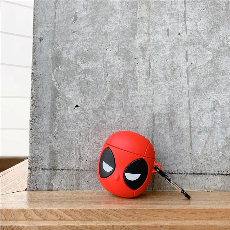 Чехол для AirPod 2 3D Deadpool мультяшный мягкий силиконовый беспроводной чехол