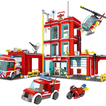 

DIY 908+PCS Building Block 603037 Assemble General Firer Bureau Serise Blocks Party Interaction Educational Toy for Kids
