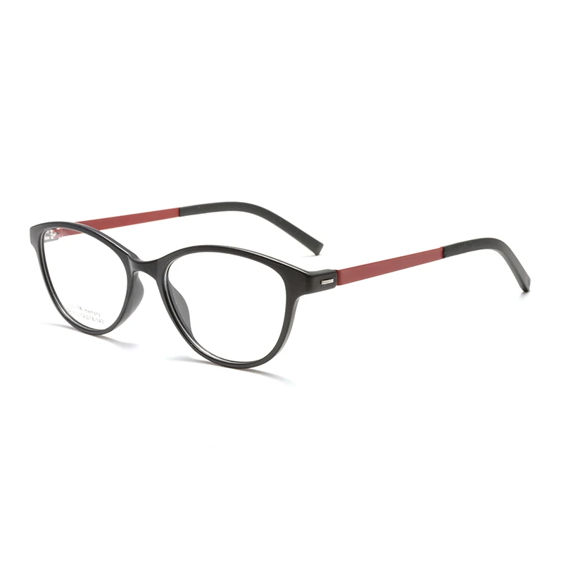 Модные Винтажные оправа для очков в стиле кошачьи глаза женские очки по рецепту весенние петли оптические очки с памятью - Цвет оправы: Black Red