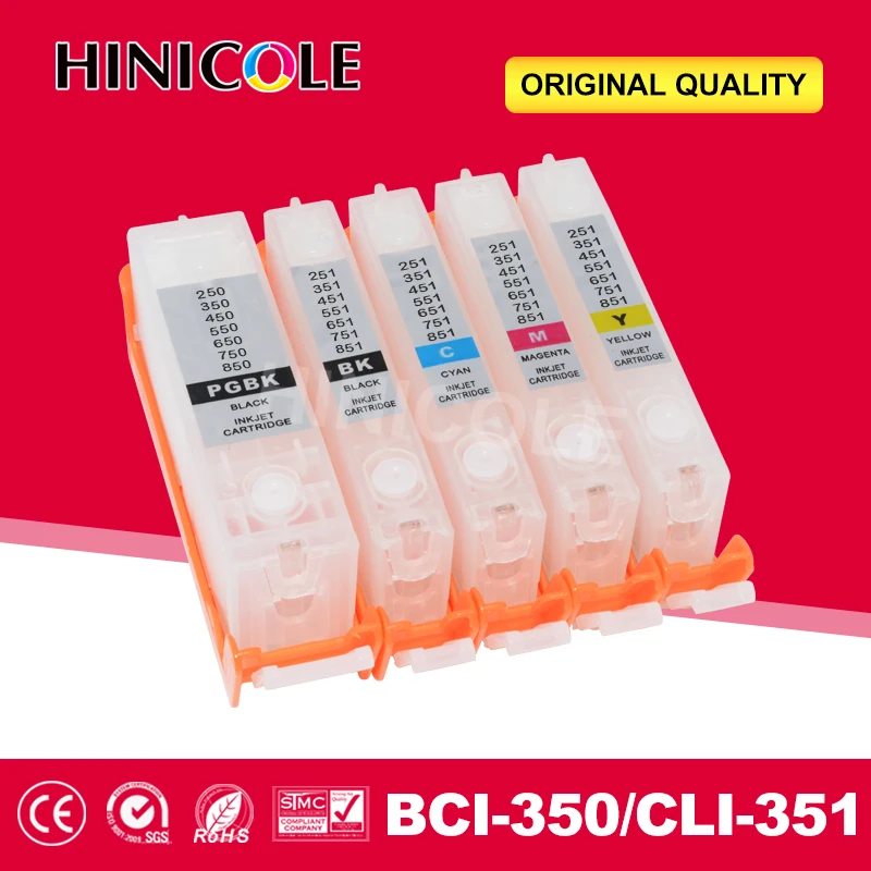 

Hinдвухсторонний картридж принтера PIXUS MG5430 5530 MG5630 6330 6530 MG6730 для Canon BCI 350 CLI 351