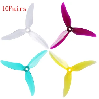 

10Pairs GEMFAN 51499 Freestyle 3-Blade Paddle 5.1 Inch FPV Propeller Flight Control Spare Parts for Racing Quadcopter Drone