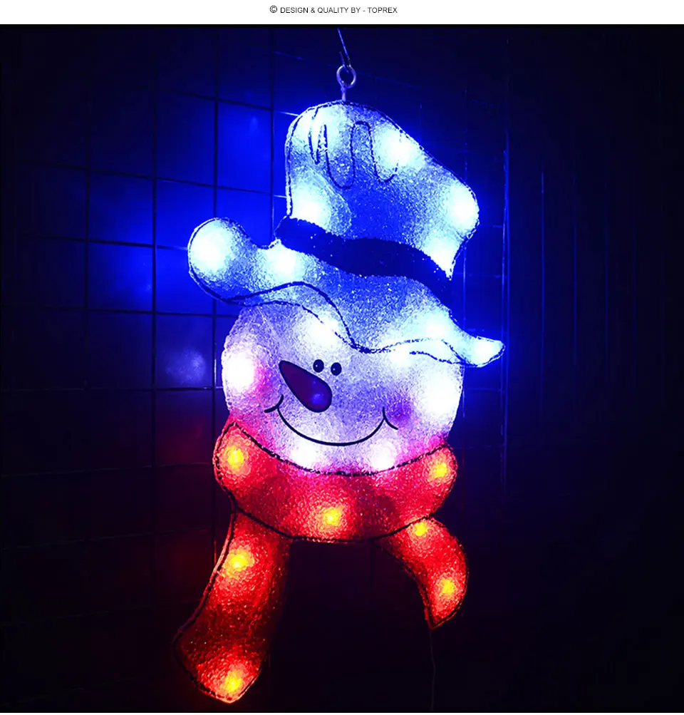 2D Снеговик рождественское освещение украшение Рождественские огни праздлик на улице светодиодное освещение Праздничные огни
