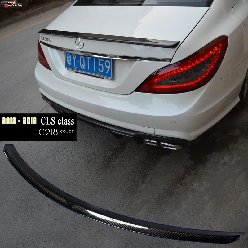 3*3 3K Twill Carbon Fiber Spoiler for CLS Class W218 C218 (2012 - 2018 4-Door Sedan) CLS350 CLS400 CLS450 CLS500 CLS63 UV-Cut