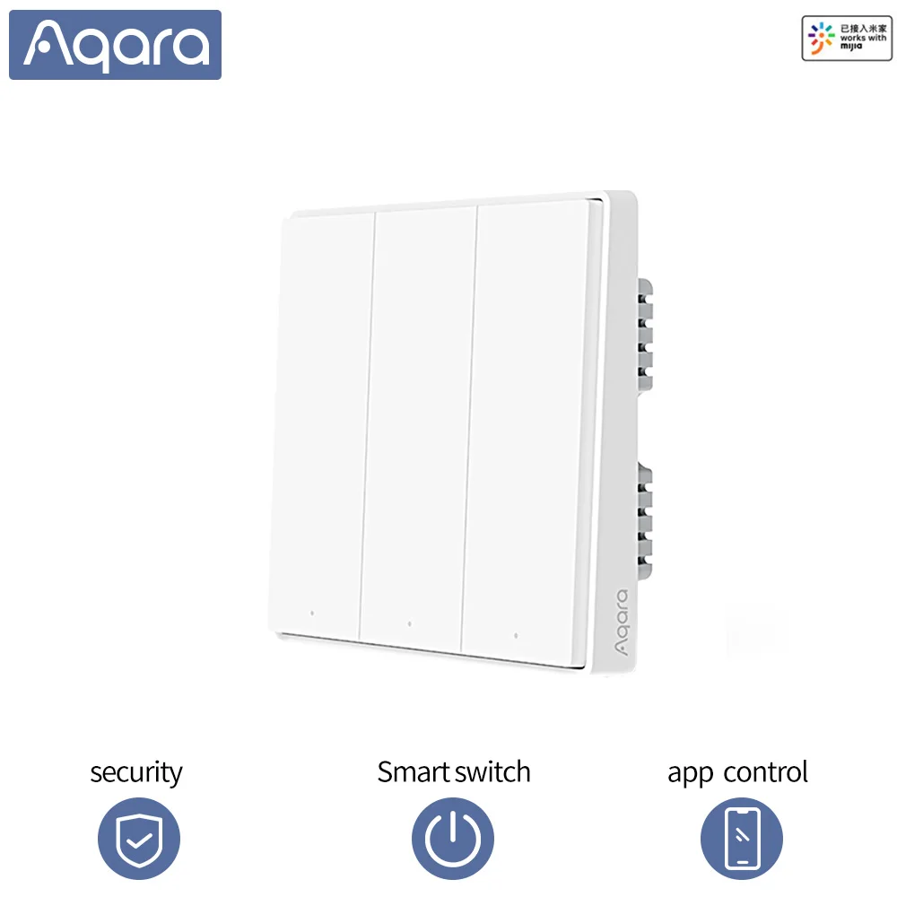 Умный настенный выключатель Aqara ZigBee Беспроводной Выключатель с проводкой