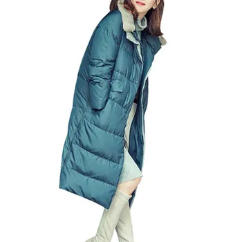 

Winter Light Down Jacket High-end Women's Jacket 2020 Fashion New Long Down Jacket Lazy Rabbit Fur Collar Warm Jacket