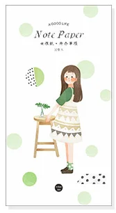 C9-блокнот для заметок с надписью «Girl life»(1 упаковка = 30 штук - Цвет: 1