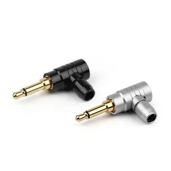 

Aluminum Alloy L Type Jack 3.5 Earphone Plug Connectors 90 Degree 3.5mm Mono Male Plugs Wire Connector ID 4.0mm Black Silver