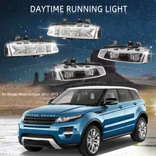Передний бампер светодиодный DRL Противотуманные светильник s для Land Rover Range Rover Evoque 2012-2015 туман светильник решетка рамка светодиодный DRL голов...