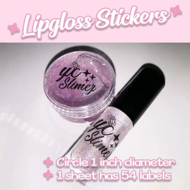 

Crystal Clear Stickers For Lipgloss Tube and Containers : Rectangle or Circle shape, Cosmetics , home made, organic products pac
